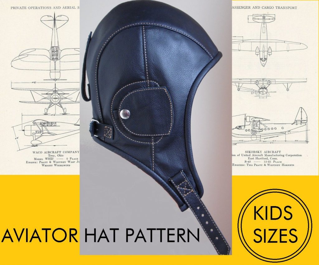 Steampunk Style Aviator Hat Kids Size - Digital PDF Pattern