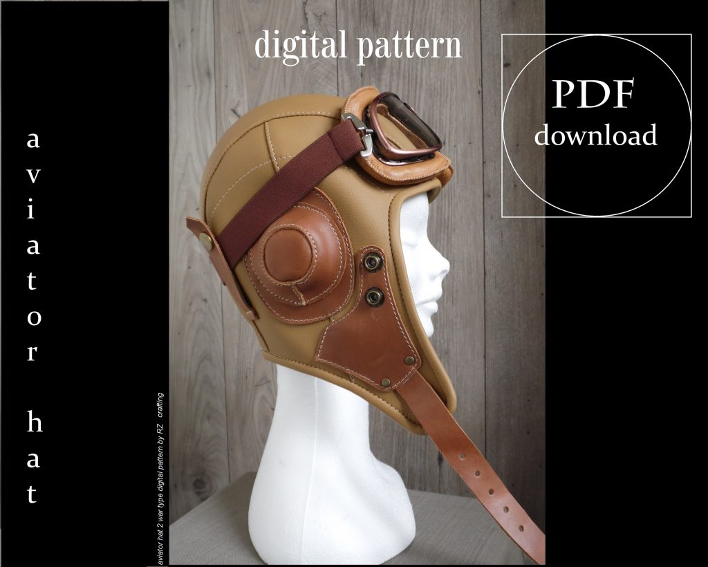 Messerschmitt Aircraft Inspired Aviator Hat - Digital PDF Pattern