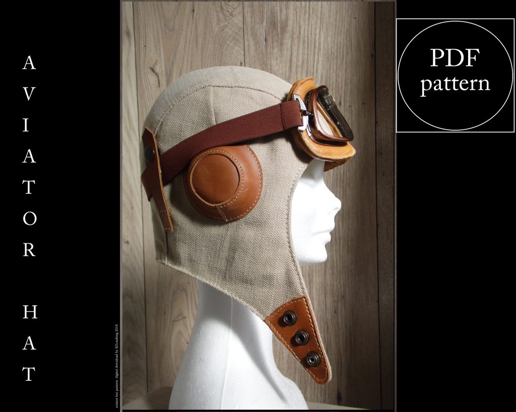 Spitfire Aircraft Inspired Aviator Hat - Digital PDF Pattern